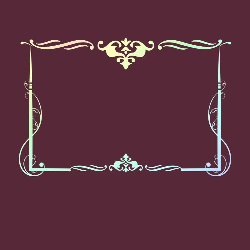 Colorful rectangular frame with ornaments