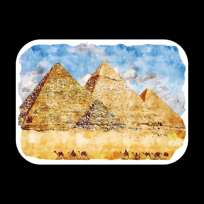 Le Caire Egypte Aquarelle Esquisse Dessinée Illustration