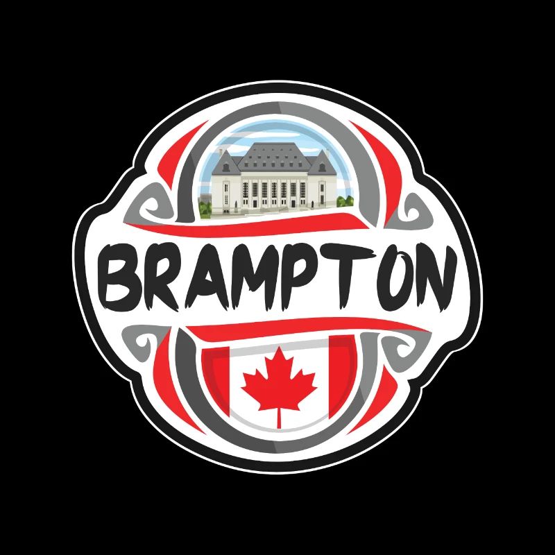 Brampton Canada Flag Badge Souvenir de voyage