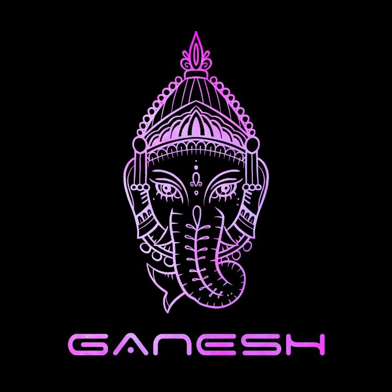 Ganesh - drawing line old-school tattoo