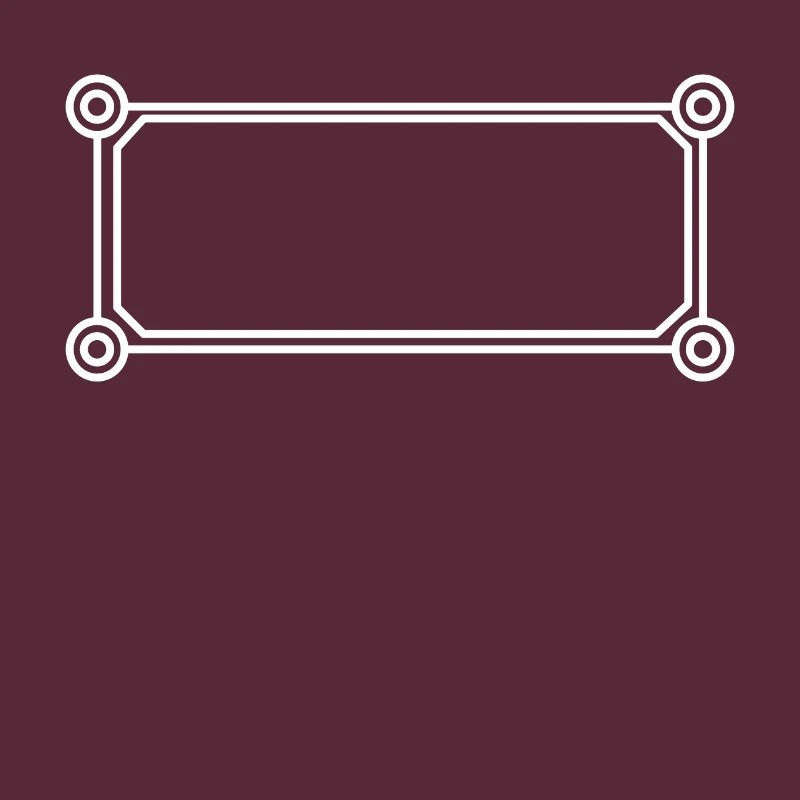 Rectangle with circles frame in white