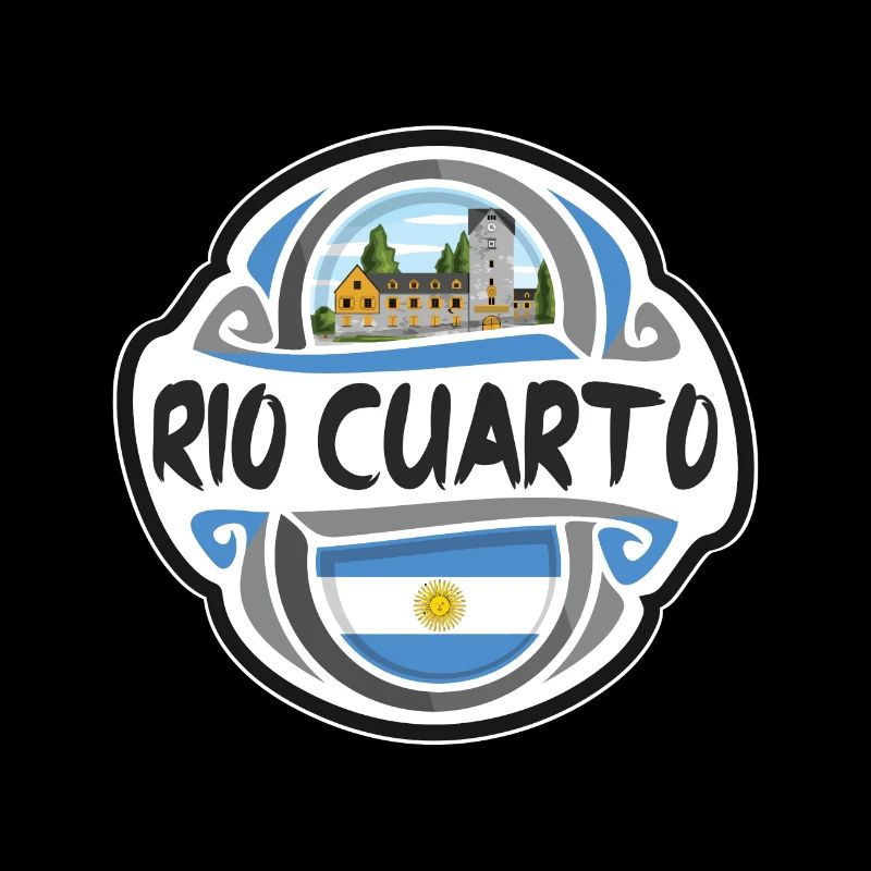 Rio Cuarto Argentinien Flagge Reise Souvenir Abzeichen St