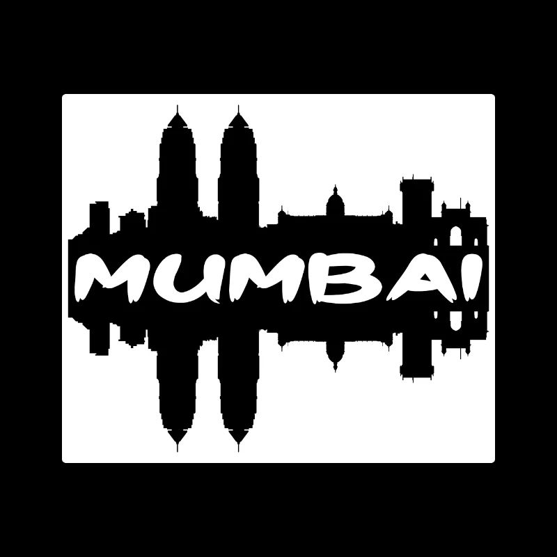 Mumbai Inde Skyline Silhouette Souvenir de voyage