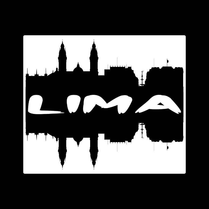Lima Peru Skyline Silhouette Reise Souvenir