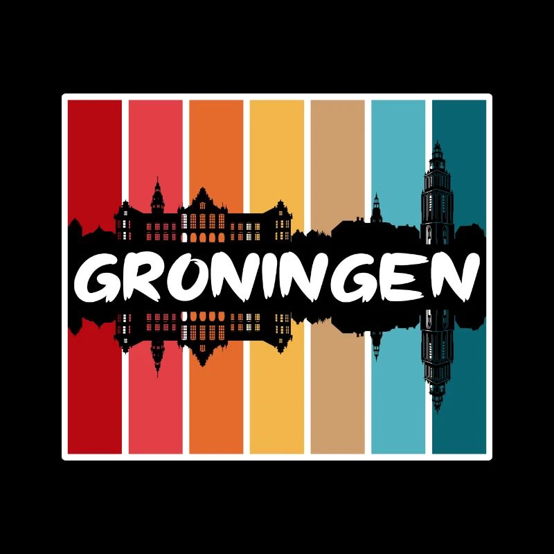 Groningue Pays-Bas Skyline Silhouette Voyage So