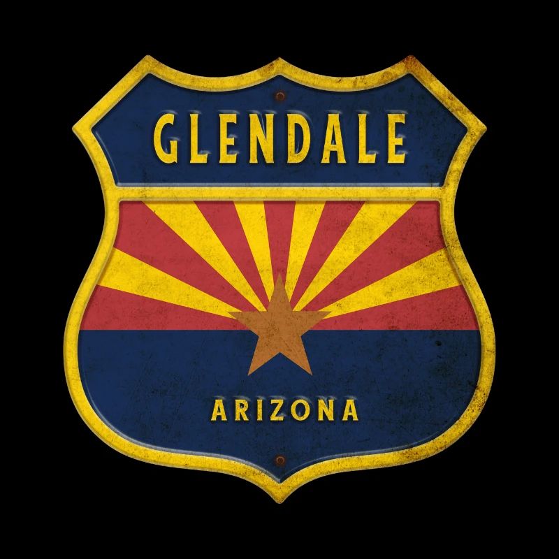 Design du blason du drapeau de Glendale Arizona