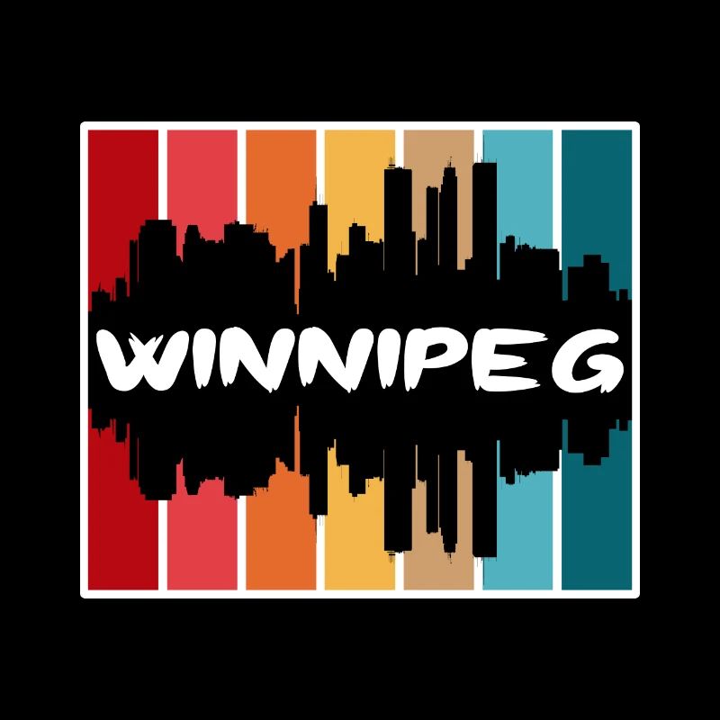 Winnipeg Canada Skyline Silhouette Souvenir de voyage