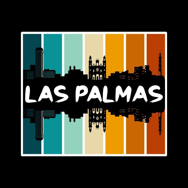 Las Palmas Spanien Skyline Silhouette Reise Souveni