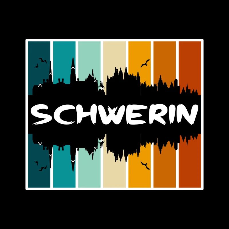 Schwerin Germany Skyline Silhouette Travel Souveni