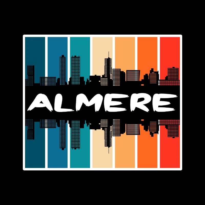 Almere Pays-Bas Skyline Silhouette Souve de voyage