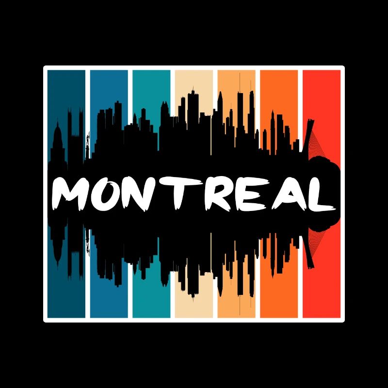 Montréal Canada Skyline Silhouette Voyage Souvenir