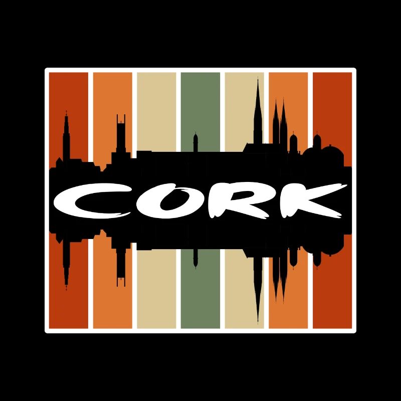Cork Irland Skyline Silhouette Reise Souvenir