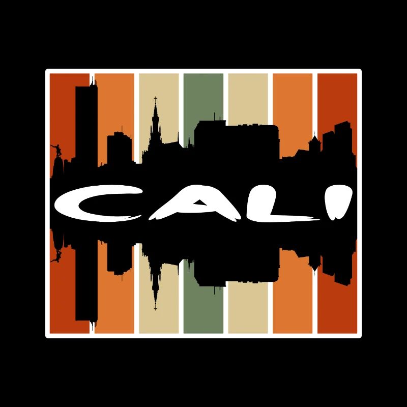 Cali Colombie Skyline Silhouette Souvenir de voyage