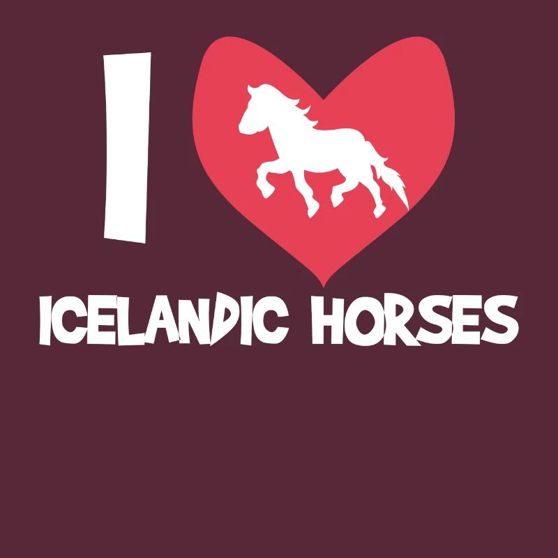 Ich Liebe Pferde Islandpferde Statement Herz