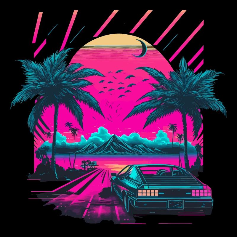 Synthwave Palm Beach