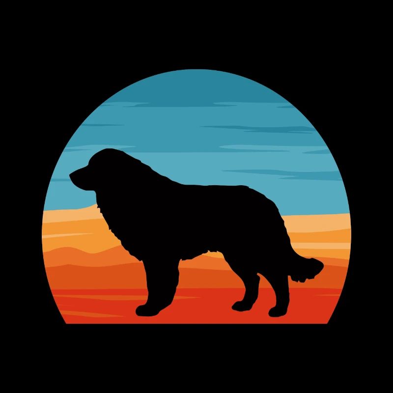 Karst Shepherd Dog Lover Silhouette Vintage Sunset
