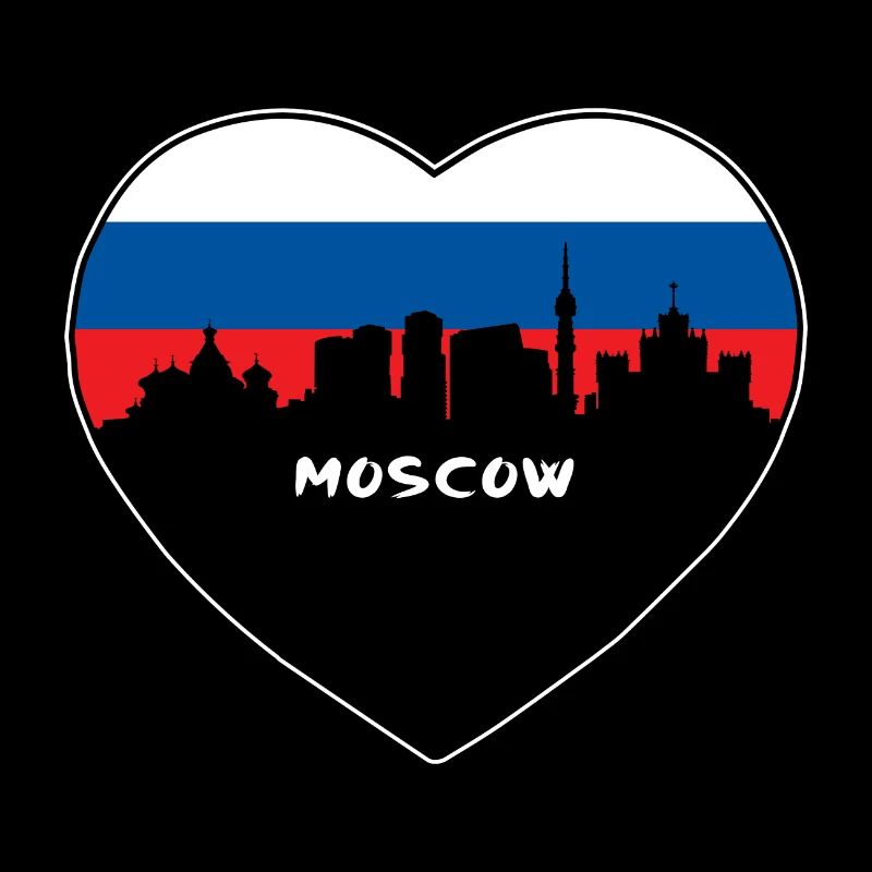 Moscou Russie Drapeau Skyline Voyage Souvenir