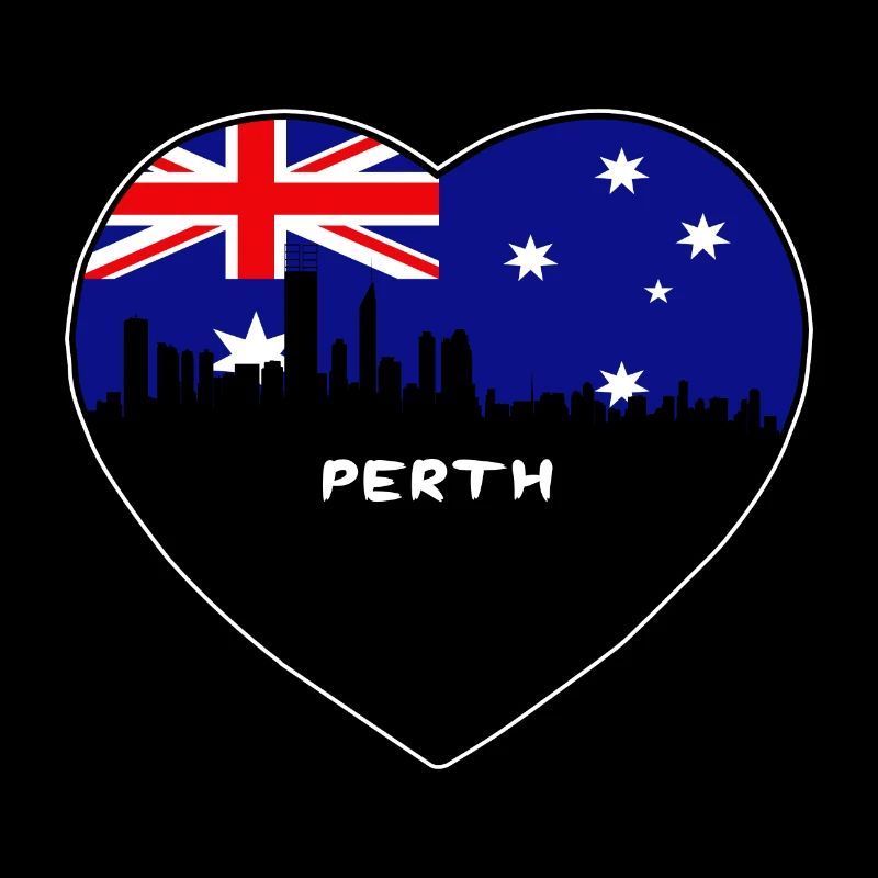Perth Australia Flag Skyline Souvenir de voyage