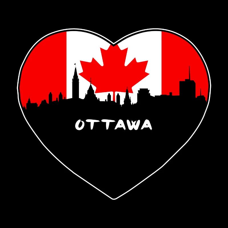 Souvenir de voyage de la ligne d’horizon du drapeau du Canada d’Ottawa