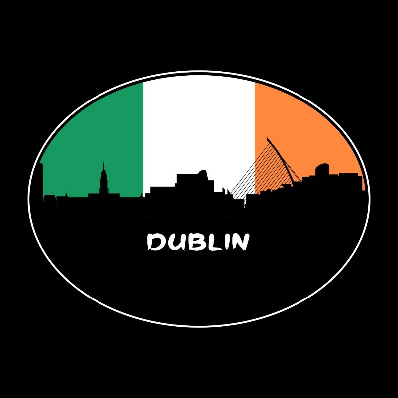 Dublin Irlande Flag Skyline Souvenir de voyage
