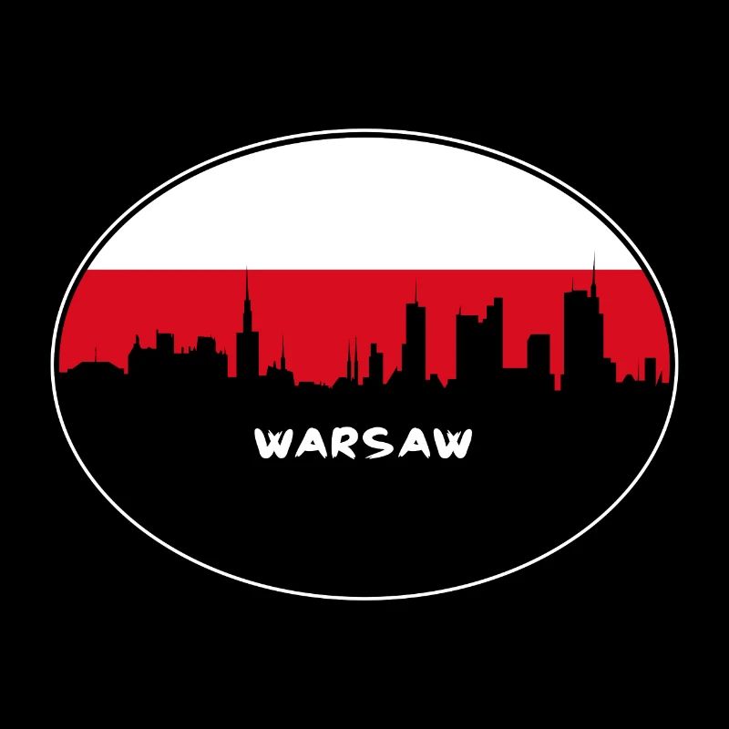 Varsovie Pologne Flag Skyline Silhouette Voyage