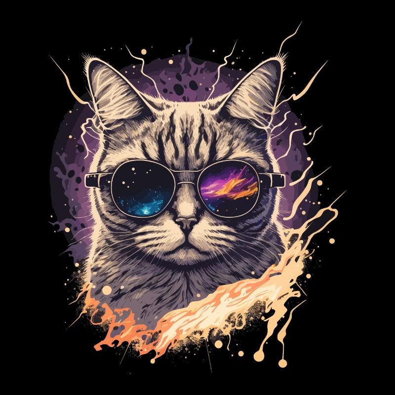 Vapowave Glitch Cat