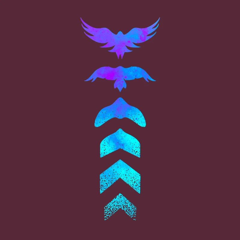 Evolution silhouette bird