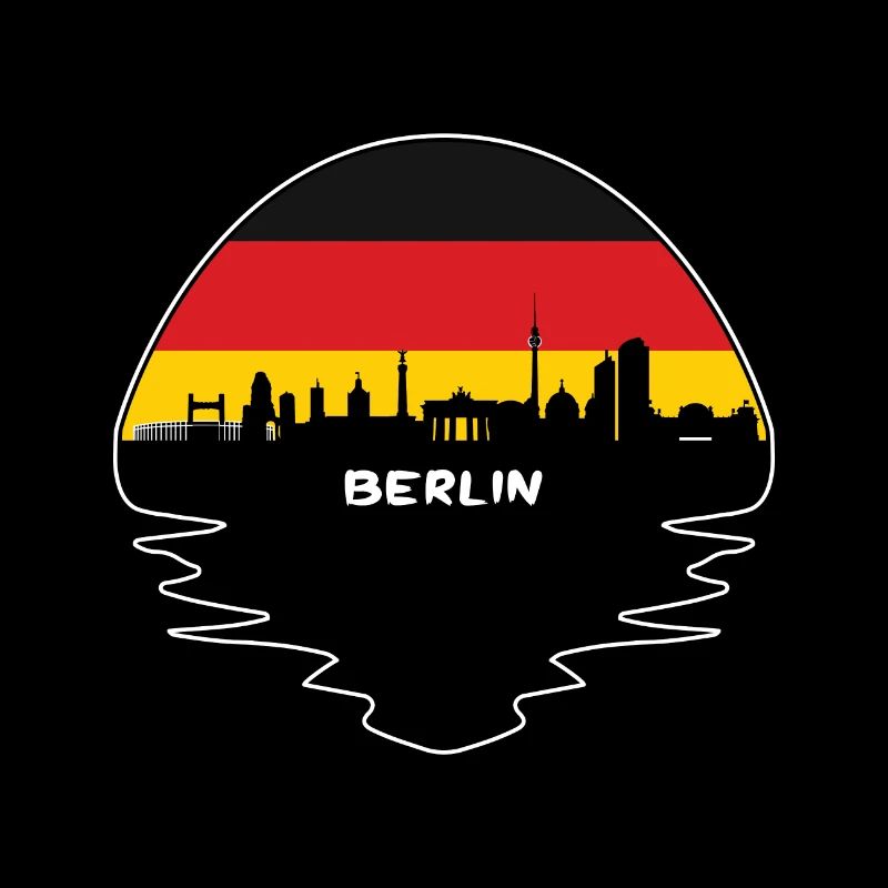 Berlin Germany Flag Skyline Silhouette Travel
