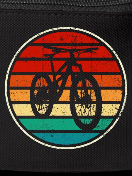 Retro Rainbow Bicycle Sunset