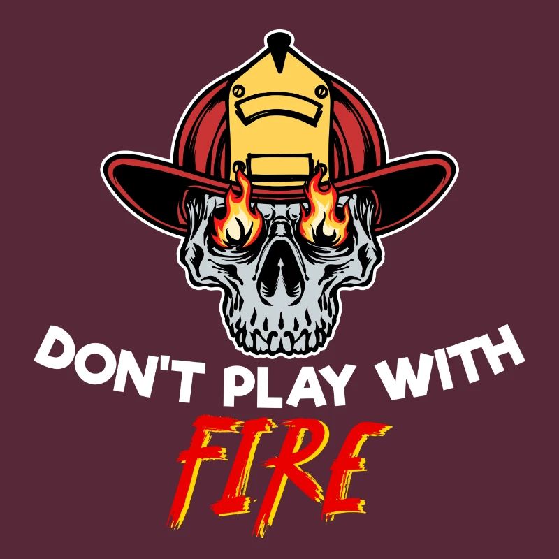 Fire Statement Firefighter Helmet Burning