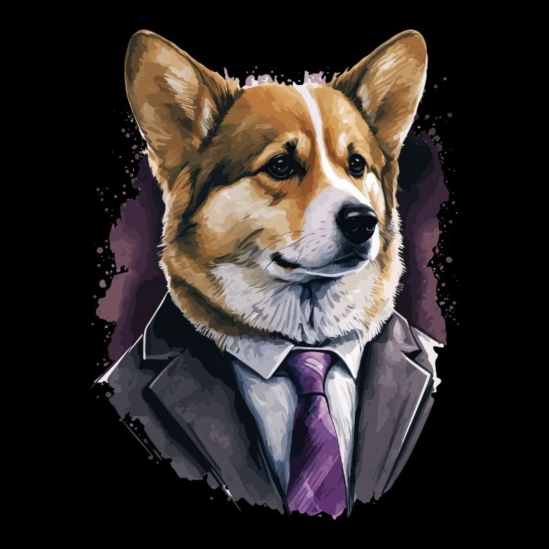 Fasionable elegant Corgi