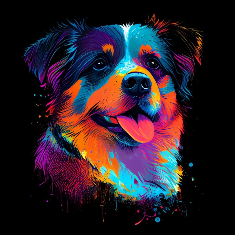 Chien coloré mignon