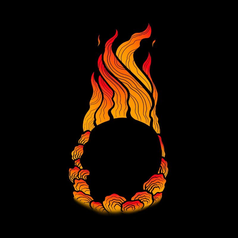 Skull skull on fire