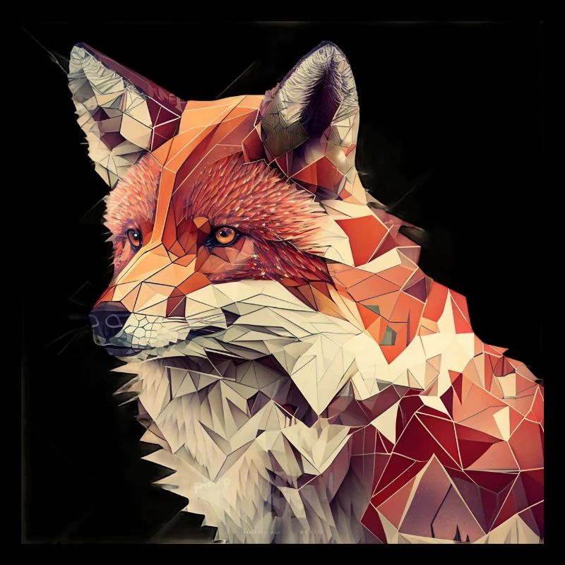 Fuchs - Geometrisches Tier Print