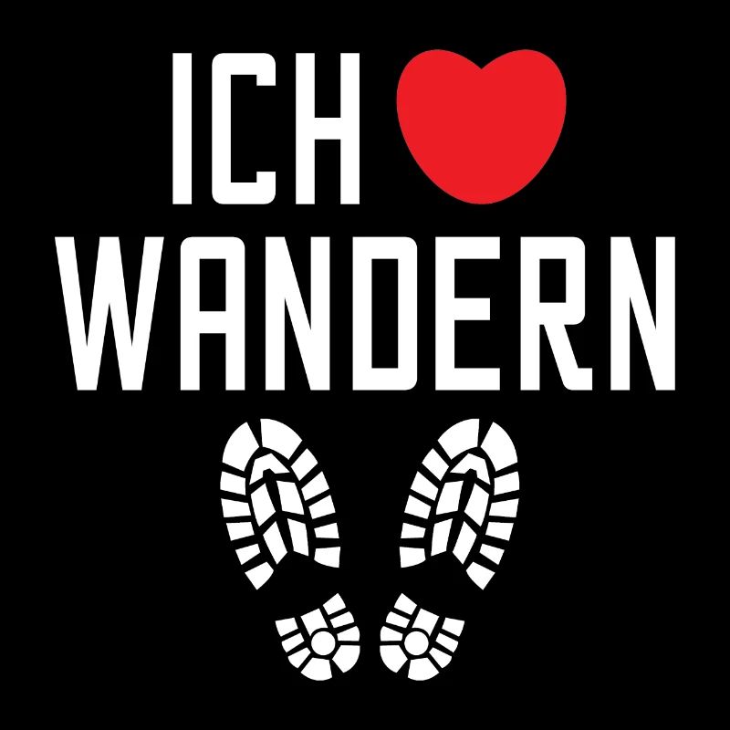 Herz Wanderer Ich Liebe Wandern Statement