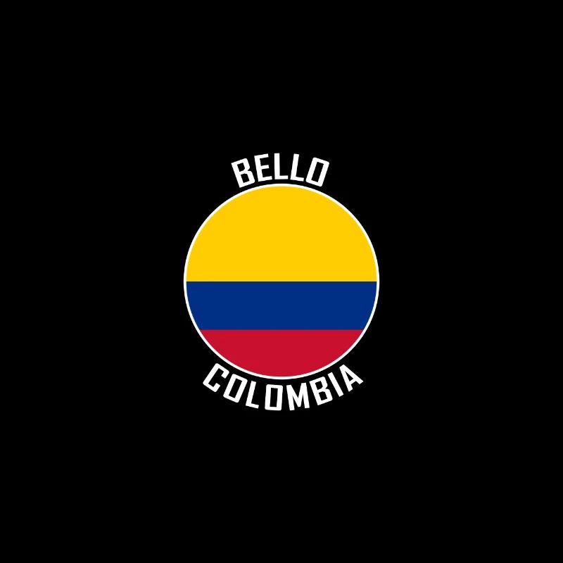 Bello Skyline Colombie Flag Souvenir de voyage