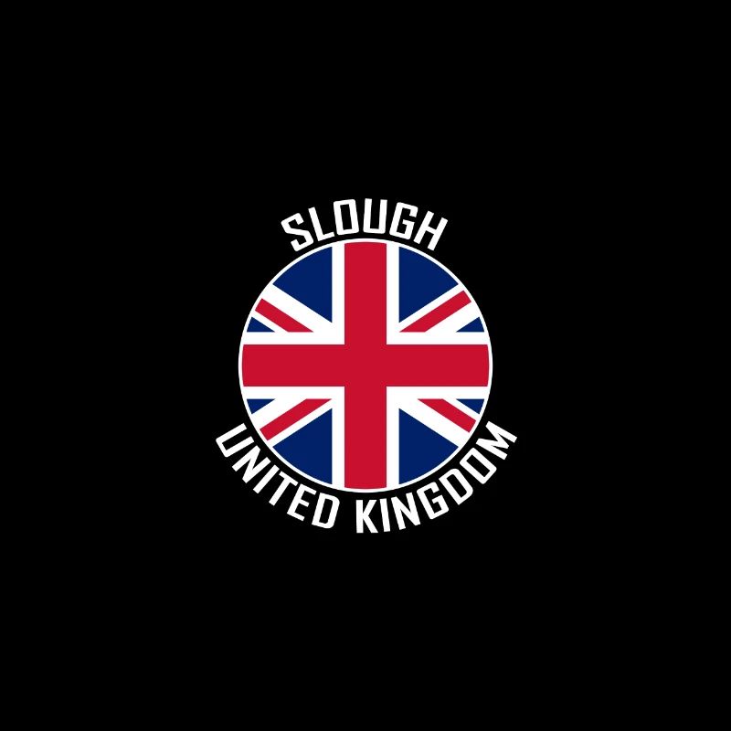 Slough Skyline Uk Flag Souvenir de voyage