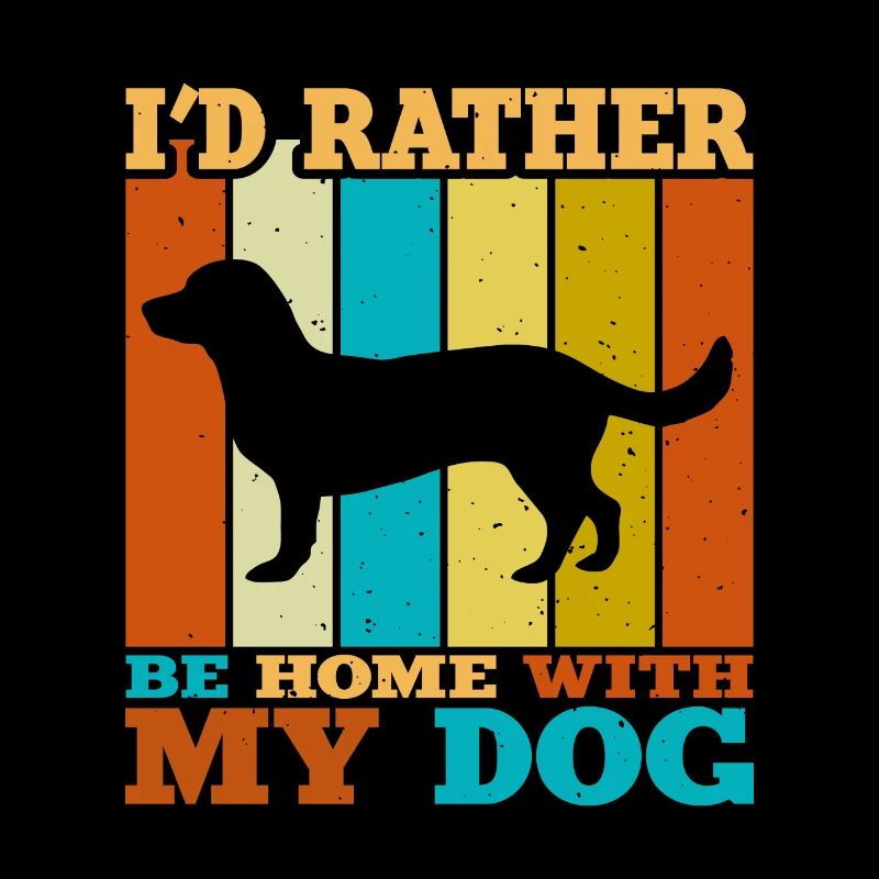 Alpine Dachsbracke Dog Silhouette Retro Sunset