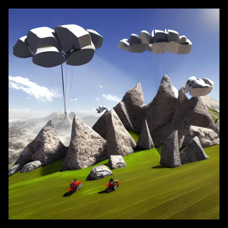 bicicle in the mountain with sunny sky and crashed