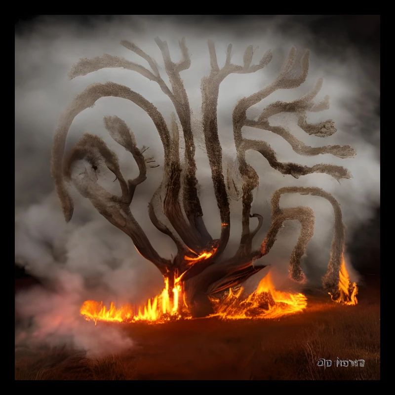 old tree burns