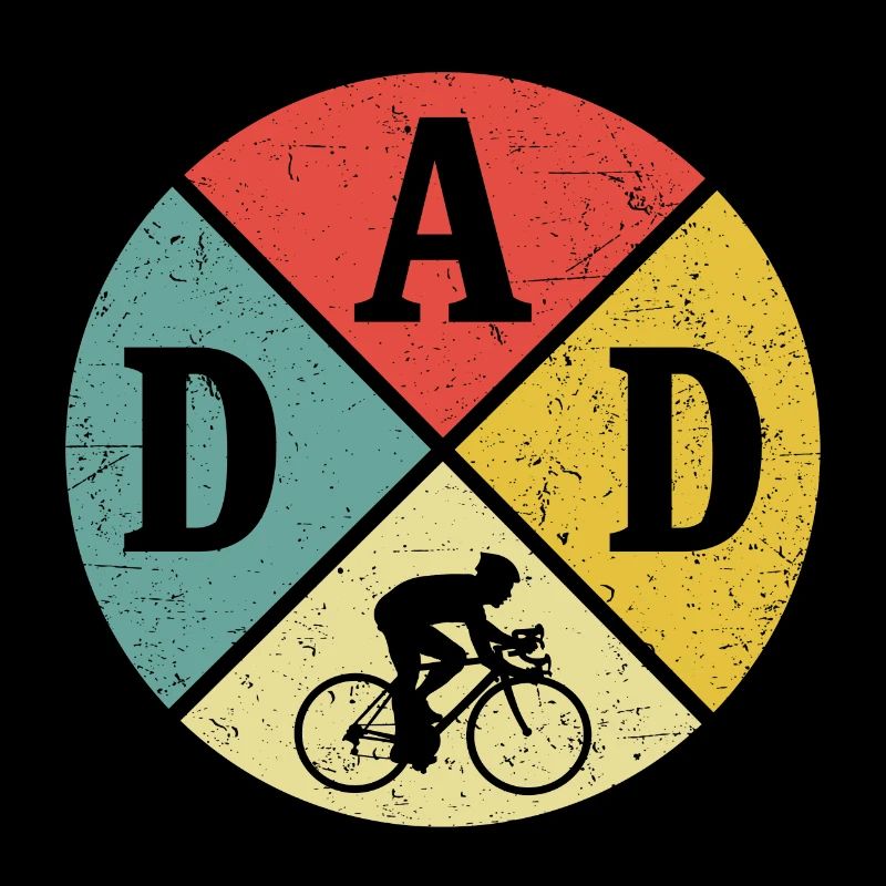 Retro dad cyclist papa radfahrer