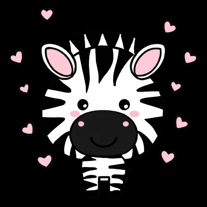 Süßes Zebra mit Herzchen