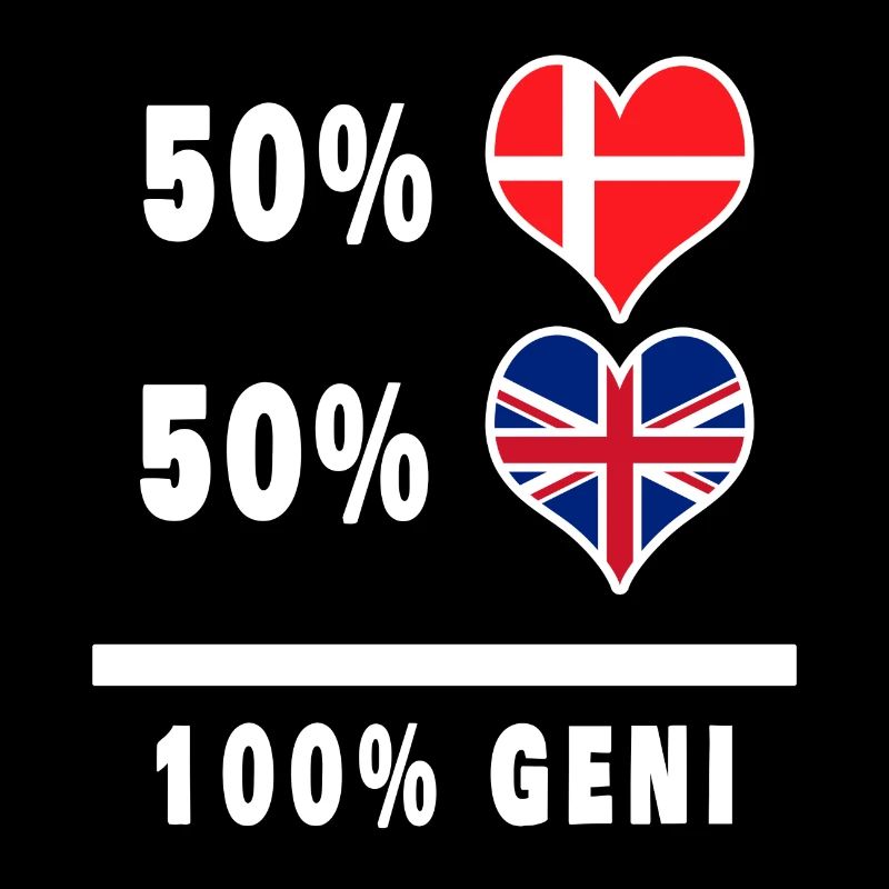 Drapeau 100% génie de la Grande-Bretagne et du Danemark