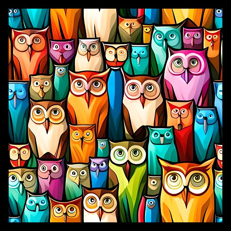 Motif de hiboux mignons