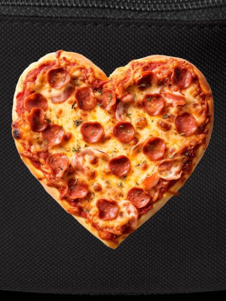 Heart Pepperoni Pizza Pattern