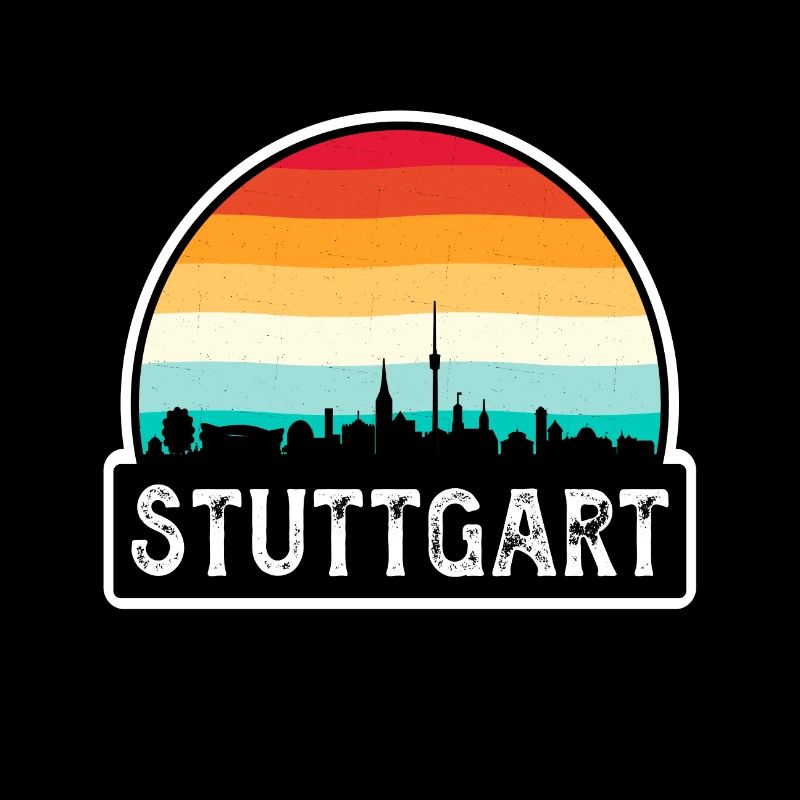 Stuttgart Germany Flag Skyline Travel Souvenir