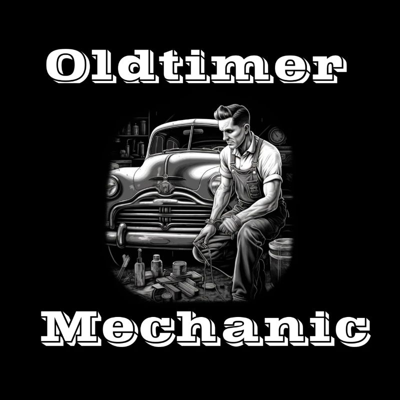 Oldtimer Mechanic weiß
