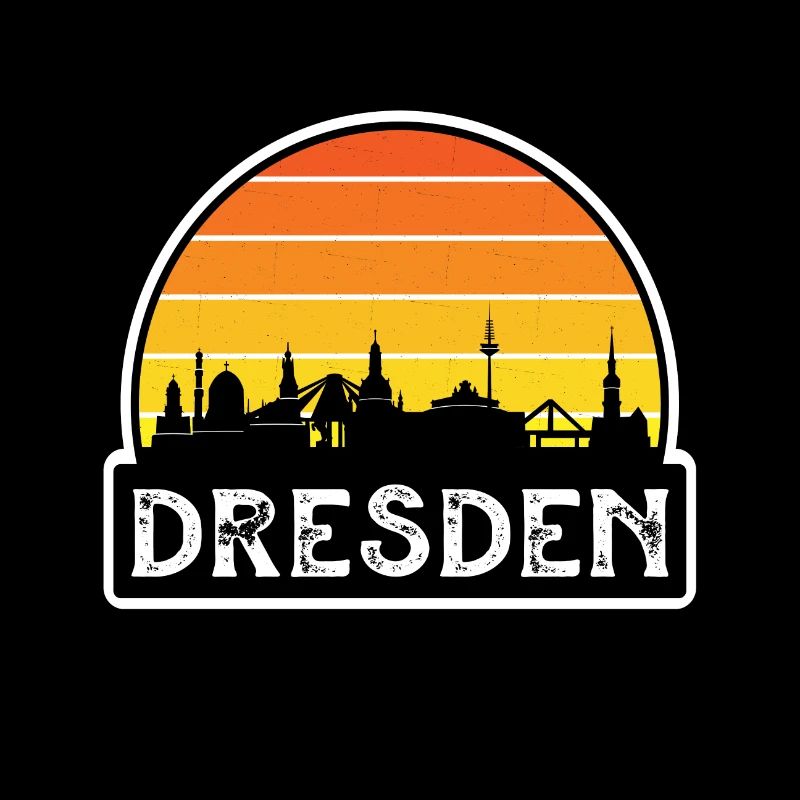 Dresden Germany Flag Skyline Travel Souvenir