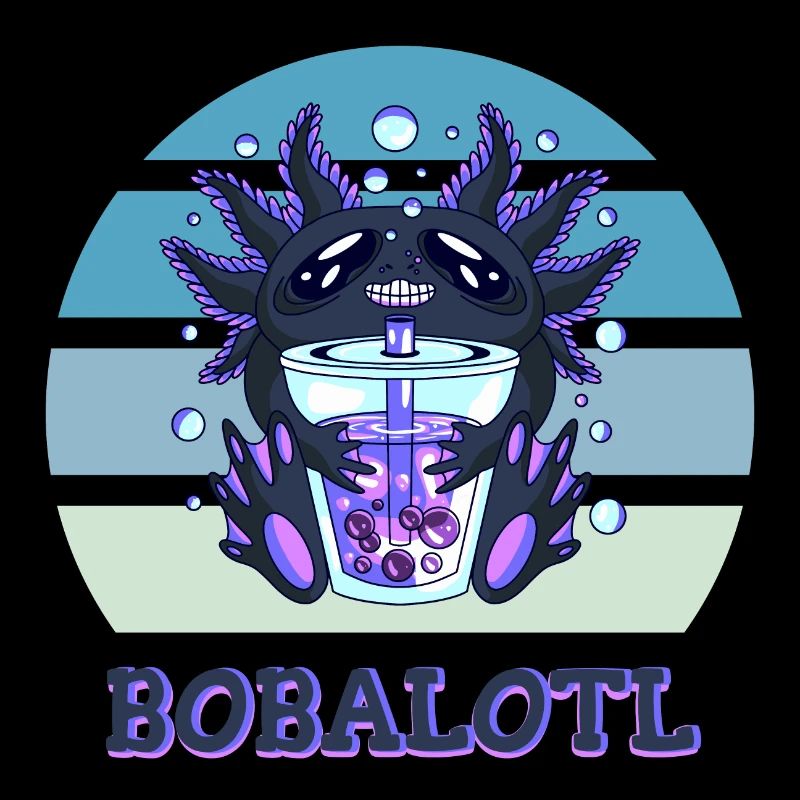 Boba Bubble Tea Axolotl Bobalotl