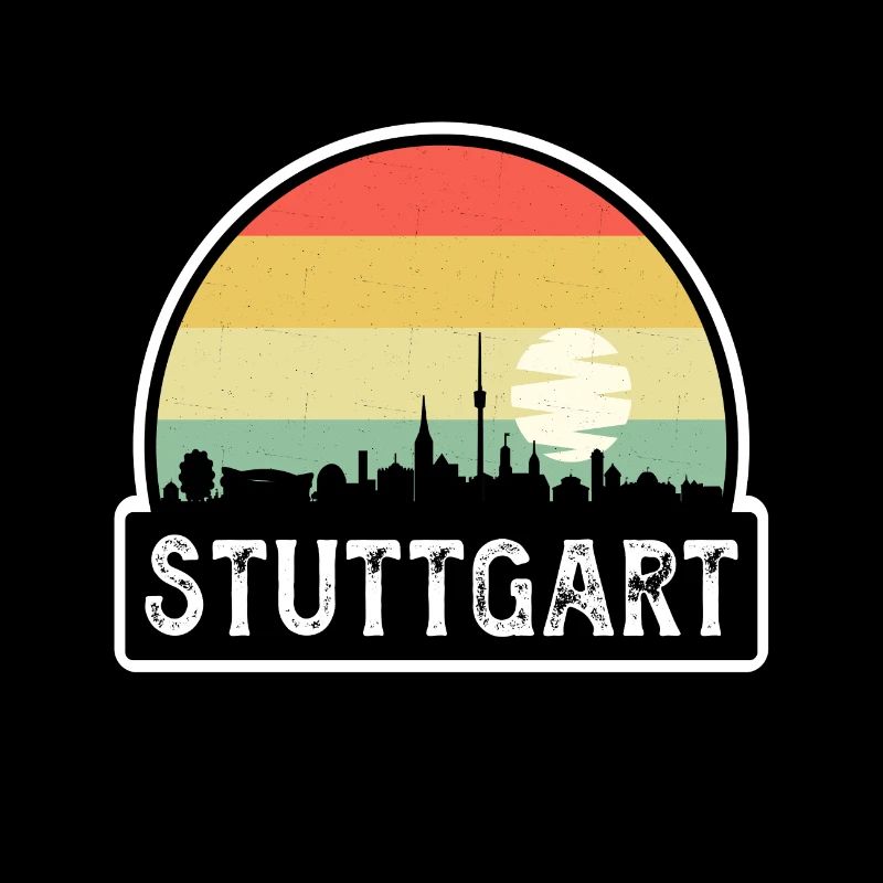 Stuttgart Germany Flag Skyline Travel Souvenir